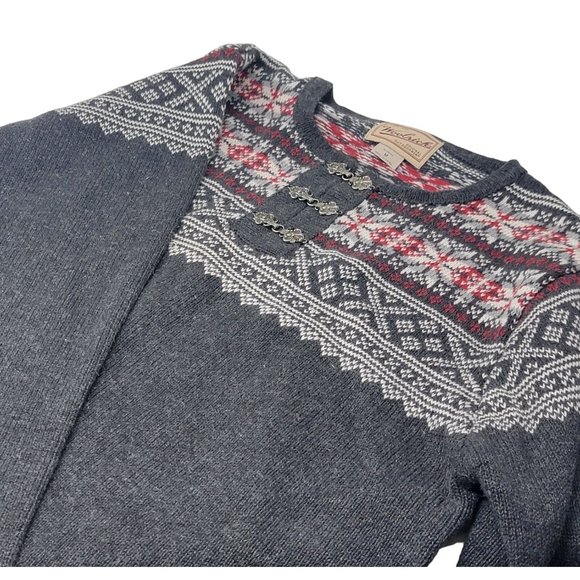 Woolrich Women's Pull Over Sweater Size Medium Gray White - Picture 1 of 5